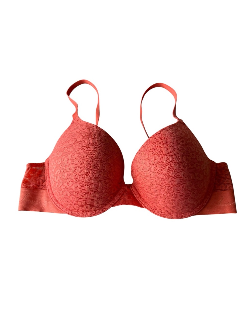 Victoria's Secret Coral Lace T-Shirt Bra
